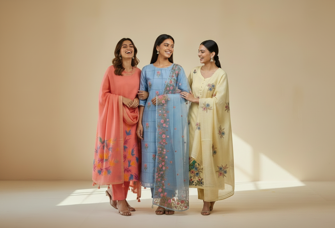 Models Laughing Together