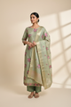 Kota Doria Rose Embroidered Unstitched Suit Set
